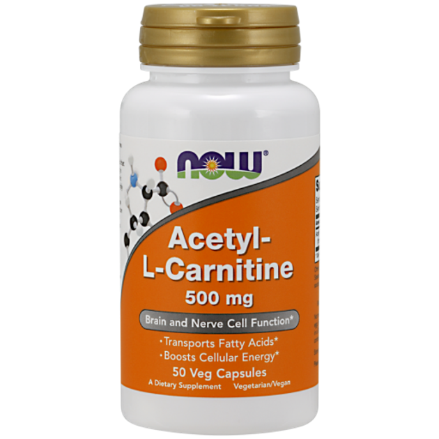 Л карнитин NOW Foods Acetyl L Carnitine 500 мг 50 капс 334097