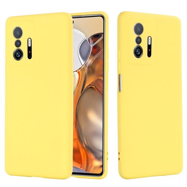 Защитный чехол Deexe Silicone Case для Xiaomi 11T 11T Pro Yellow