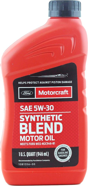 Масло моторное Ford Motorcraft Synthetic Blend Motor Oil 5W 30 0 946 л