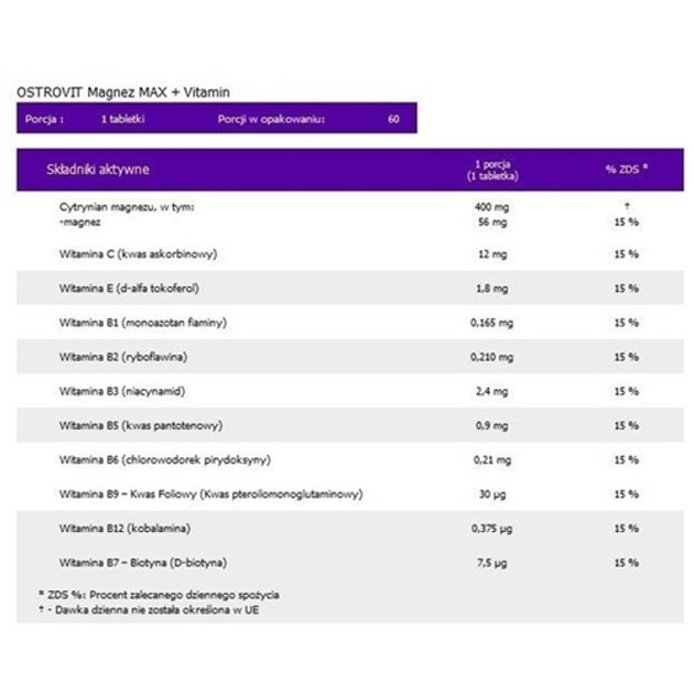 Ostrovit Magnez Max Vitamin Tabs