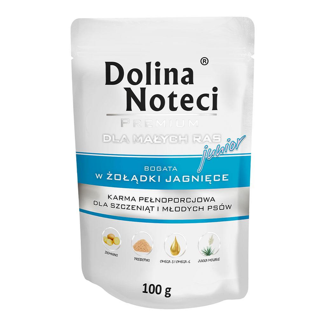 Вологий корм Dolina Noteci Premium зі шлунком ягня для собак дрібних