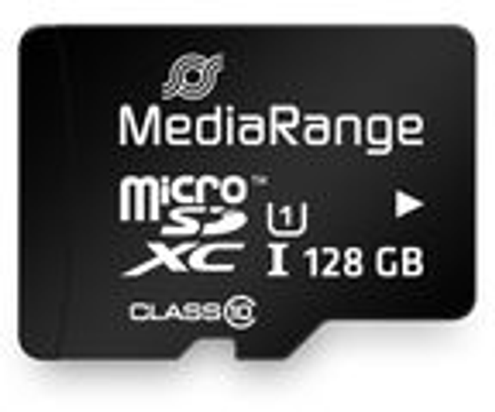 Карта памяти MediaRange microSDXC 128GB Class 10 SD адаптер MR945