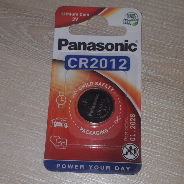 Дисковая батарейка PANASONIC Lithium Cell 3V CR2012 фото отзывы