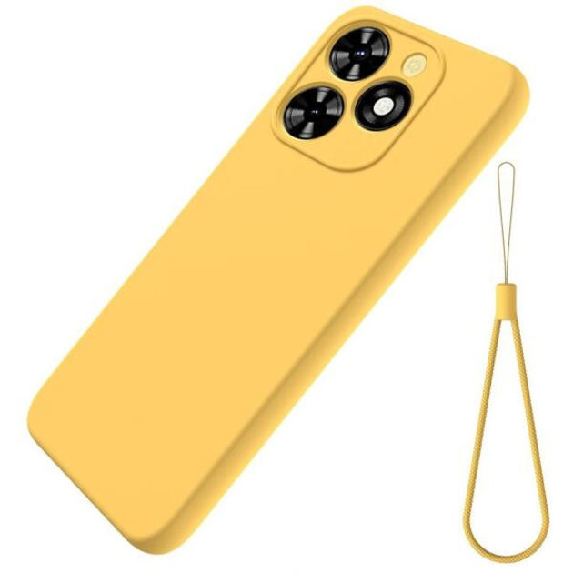 Защитный чехол Deexe Silicone Case для TECNO Spark 20 Pro Yellow