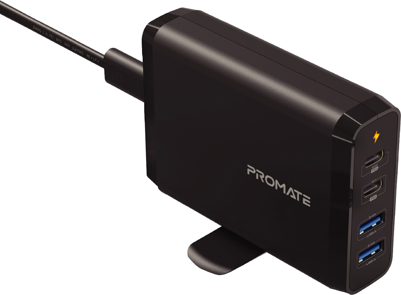 Сетевое зарядное устройство Promate CenterPort-2PD75 75 Вт, 2хUSB-C + 2xUSB-A Black (centerport-2pd75.black)
Сетевое зарядное устройство Promate CenterPort-2PD75 75 Вт, 2хUSB-C + 2xUSB-A Black (centerport-2pd75.black)