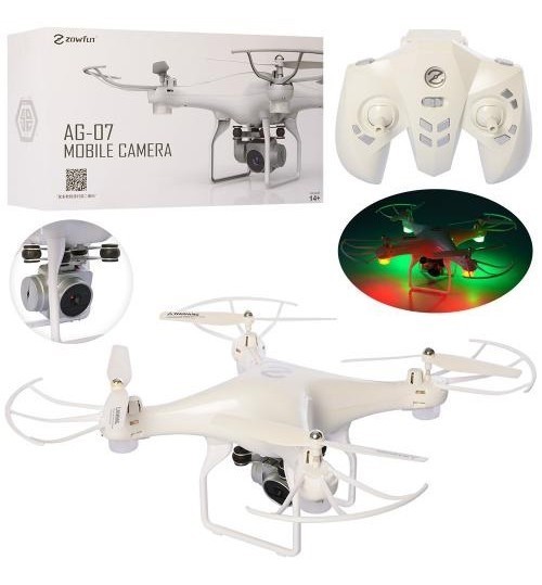 Квадрокоптер AG-07DW, Zowfun, Р / У 2,4G, камера, свет, Wi-Fi, 41-24-13,5 см, белый
Квадрокоптер AG-07DW, Zowfun, Р / У 2,4G, камера, свет, Wi-Fi, 41-24-13,5 см, белый