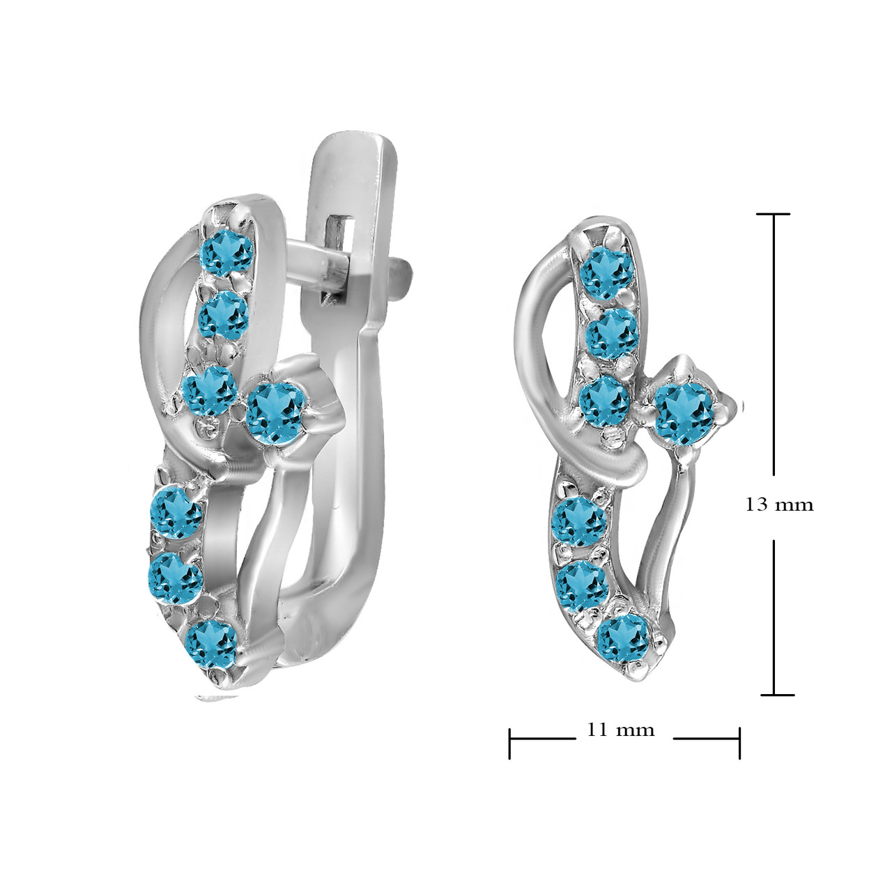 Детские серьги из серебра с кубическим цирконием Twiddle Jewelry Голубые 1.16 г (С024г)
Детские серьги из серебра с кубическим цирконием Twiddle Jewelry Голубые 1.16 г (С024г)