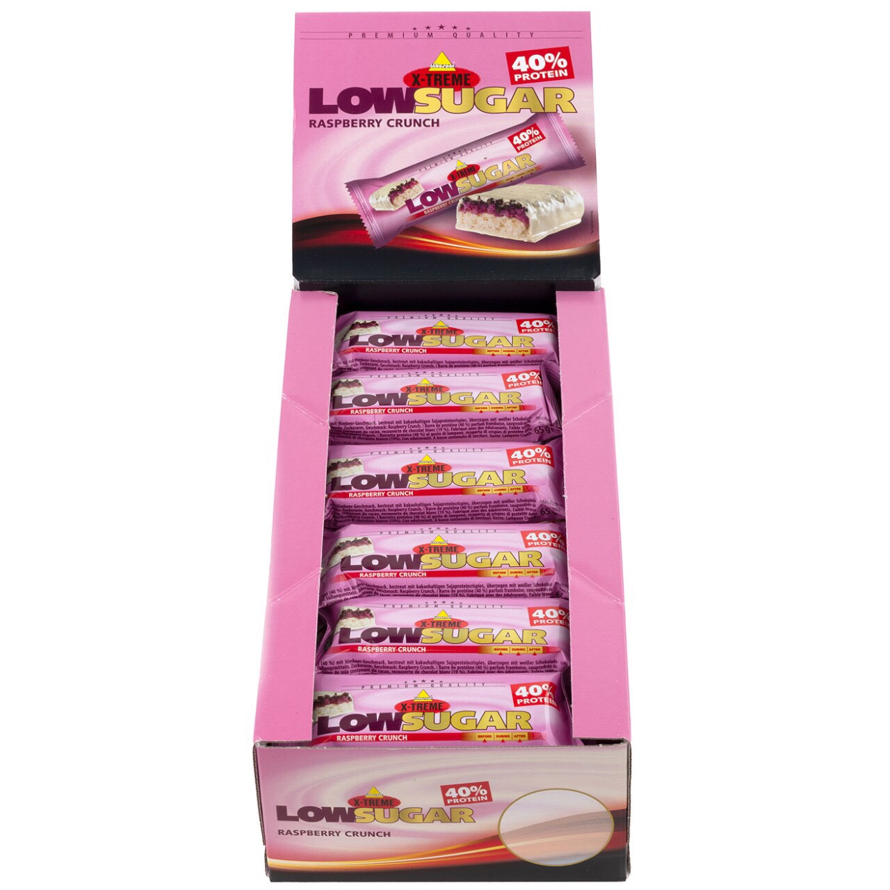 Протеиновые батончики Inkospor X-Treme Low Sugar 40% 24 шт. по 65 г Малина (4260057666543)
Протеиновые батончики Inkospor X-Treme Low Sugar 40% 24 шт. по 65 г Малина (4260057666543)