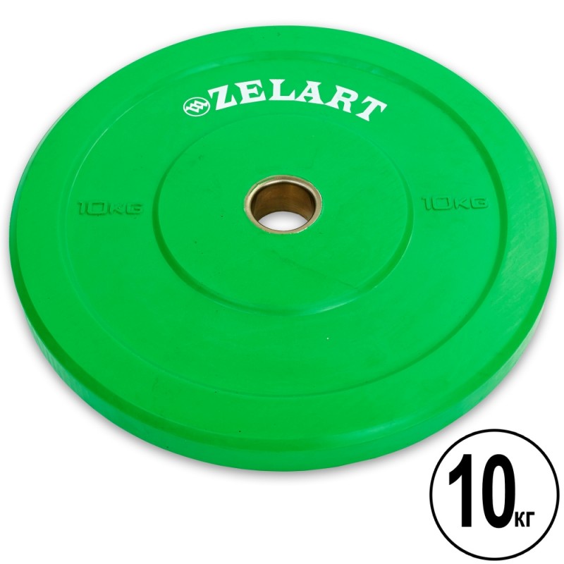 Бамперные диски для кроссфита Zelart Z-Top Bumper Plates резиновые 10кг (d-51мм), код: TA-5125-10-S52
Бамперные диски для кроссфита Zelart Z-Top Bumper Plates резиновые 10кг (d-51мм), код: TA-5125-10-S52