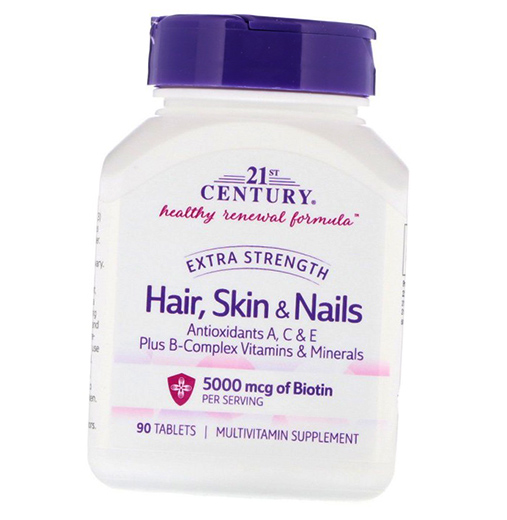 Витамины для волос, кожи и ногтей, Hair, Skin & Nails Extra, 21st Century 90таб (36440032)
Витамины для волос, кожи и ногтей, Hair, Skin & Nails Extra, 21st Century 90таб (36440032)