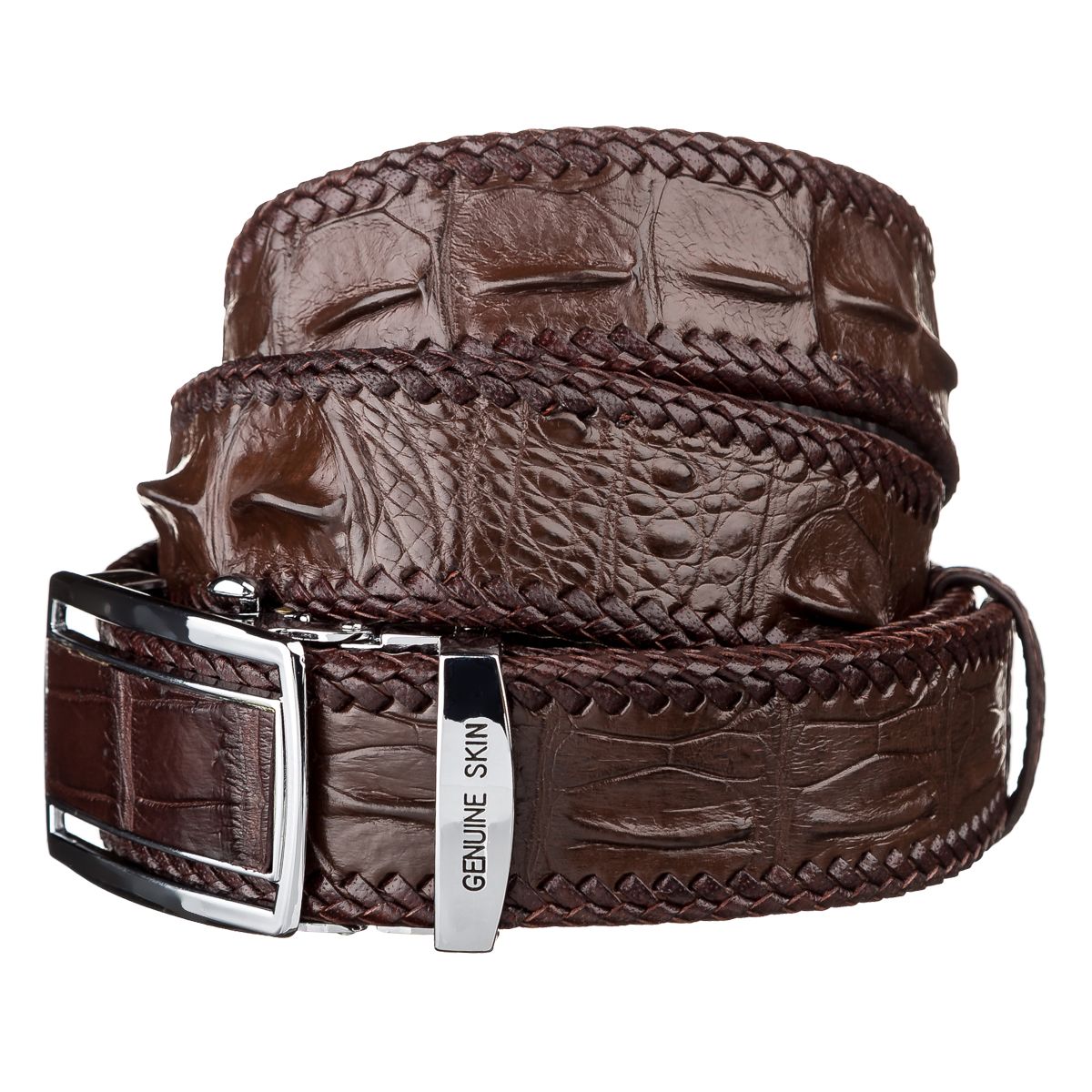 Ремень-автомат мужской CROCODILE LEATHER 18036 из натуральной кожи крокодила Коричневый
Ремень-автомат мужской CROCODILE LEATHER 18036 из натуральной кожи крокодила Коричневый