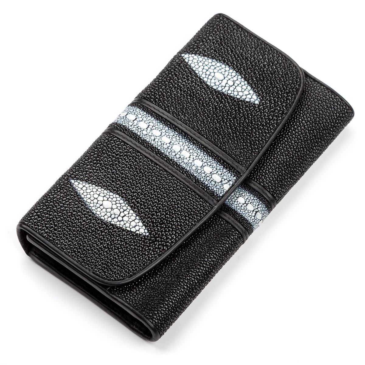 Кошелек женский STINGRAY LEATHER 18102 из натуральной кожи морского ската Черный
Кошелек женский STINGRAY LEATHER 18102 из натуральной кожи морского ската Черный