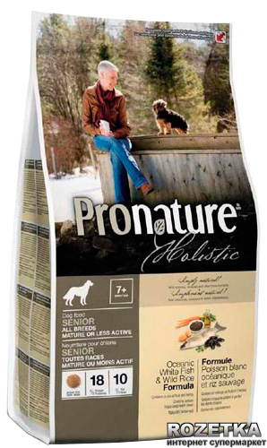 Сухой корм для пожилых собак Pronature Holistic Senior со вкусом океанической белой рыбы и дикого риса 2.72 кг
Сухой корм для пожилых собак Pronature Holistic Senior со вкусом океанической белой рыбы и дикого риса 2.72 кг