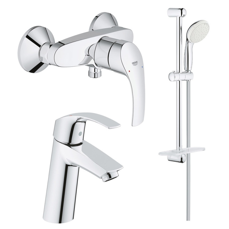 Набор Смесителей Для Душа Grohe Eurosmart 123244M M-Size (23324001+33555002+27926001)
Набор Смесителей Для Душа Grohe Eurosmart 123244M M-Size (23324001+33555002+27926001)
