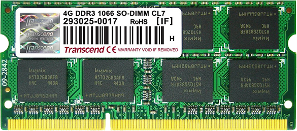 Оперативная память Transcend SODIMM DDR3-1066 4096MB PC3-8500 for Apple (TS4GAP1066S)
Оперативная память Transcend SODIMM DDR3-1066 4096MB PC3-8500 for Apple (TS4GAP1066S)