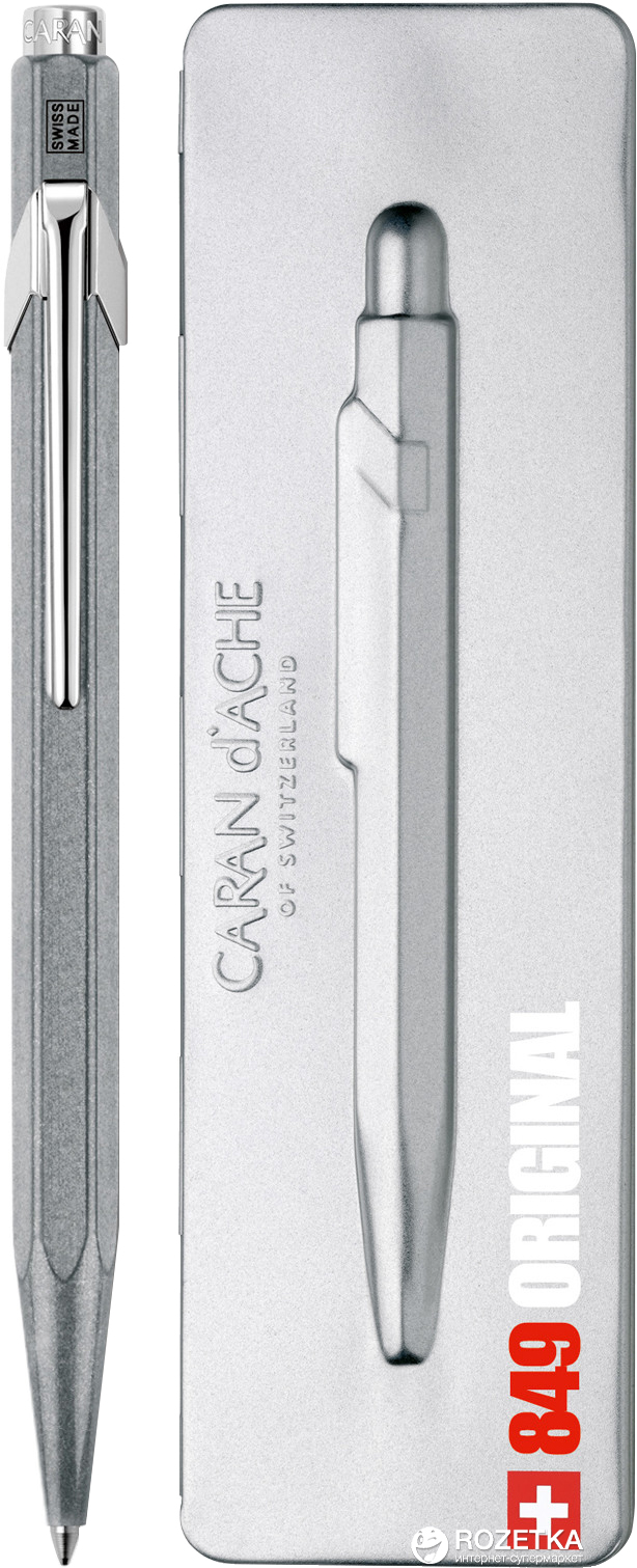 Ручка шариковая Caran d'Ache 849 Синяя 0.7 мм Серебристый корпус в подарочном футляре (7610186039393)
Ручка шариковая Caran d'Ache 849 Синяя 0.7 мм Серебристый корпус в подарочном футляре (7610186039393)