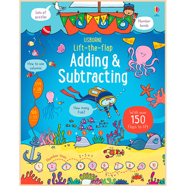 Usborne Lift-the-Flap Adding and Subtracting. Rosie Hore. ISBN:9781474936613
Usborne Lift-the-Flap Adding and Subtracting. Rosie Hore. ISBN:9781474936613