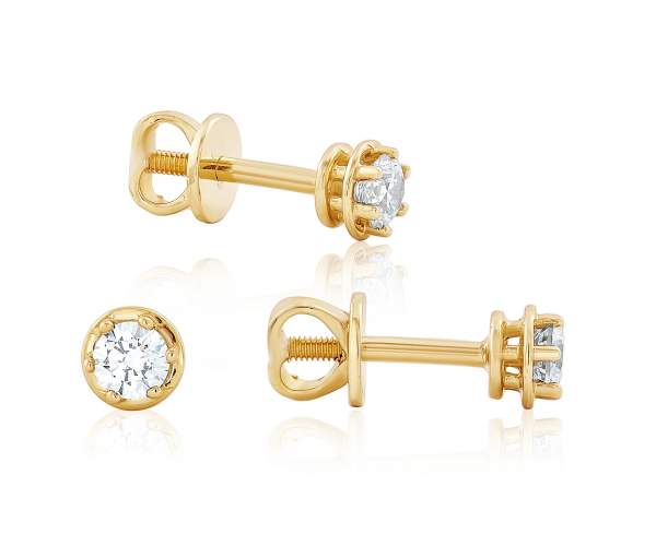 Серьги-пусеты из желтого золота с камнями SWAROVSKI Zirconia в стиле "Дамиани", С4095/2GSW
Серьги-пусеты из желтого золота с камнями SWAROVSKI Zirconia в стиле "Дамиани", С4095/2GSW