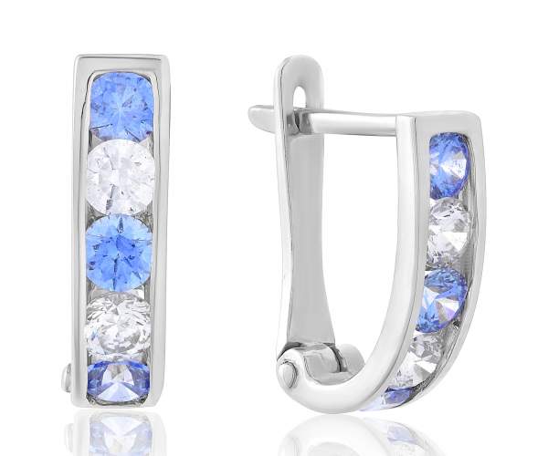 Серьги-дорожки из белого золота с камнями SWAROVSKI Zirconia "Линия", С4180/1SWFBLUE
Серьги-дорожки из белого золота с камнями SWAROVSKI Zirconia "Линия", С4180/1SWFBLUE