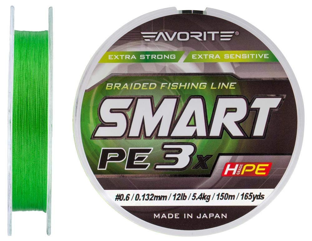 Шнур Favorite Smart PE 3x 150м (l.green) #0.6/0.132mm 12lb/5.4kg (арт.123416931066)
Шнур Favorite Smart PE 3x 150м (l.green) #0.6/0.132mm 12lb/5.4kg (арт.123416931066)