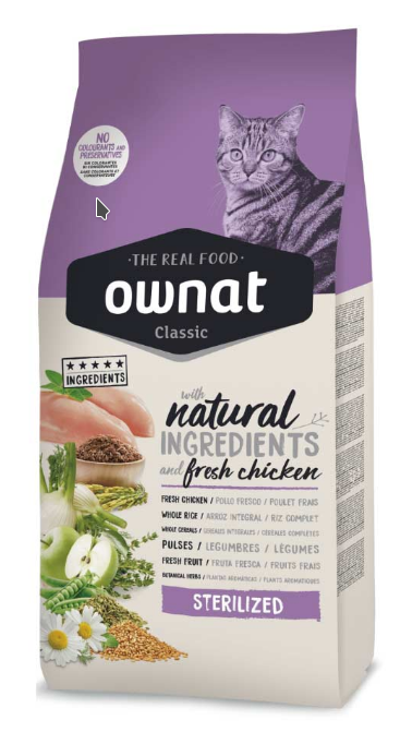 Сухой корм для котов Ownat Classic Sterilized 4 кг
Сухой корм для котов Ownat Classic Sterilized 4 кг