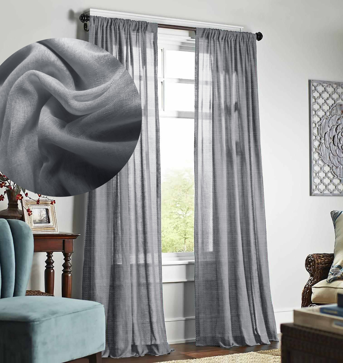 Комплект тюлей Декор-ин лен Крафт 200х255 2 шт Серых
Комплект тюлей Декор-ин лен Крафт 200х255 2 шт Серых