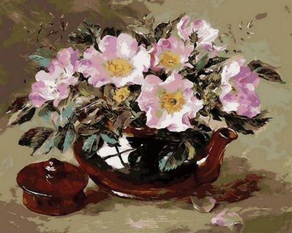 Картина по номерам Шиповник в глиняном чайнике. Худ. Коттерил Анне, 40x50 см., Mariposa
Картина по номерам Шиповник в глиняном чайнике. Худ. Коттерил Анне, 40x50 см., Mariposa