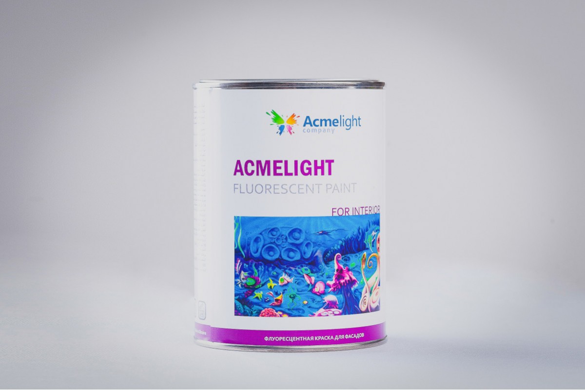 Флуоресцентная краска для интерьера Acmelight Fluorescent paint for Interior белая 1 л
Флуоресцентная краска для интерьера Acmelight Fluorescent paint for Interior белая 1 л