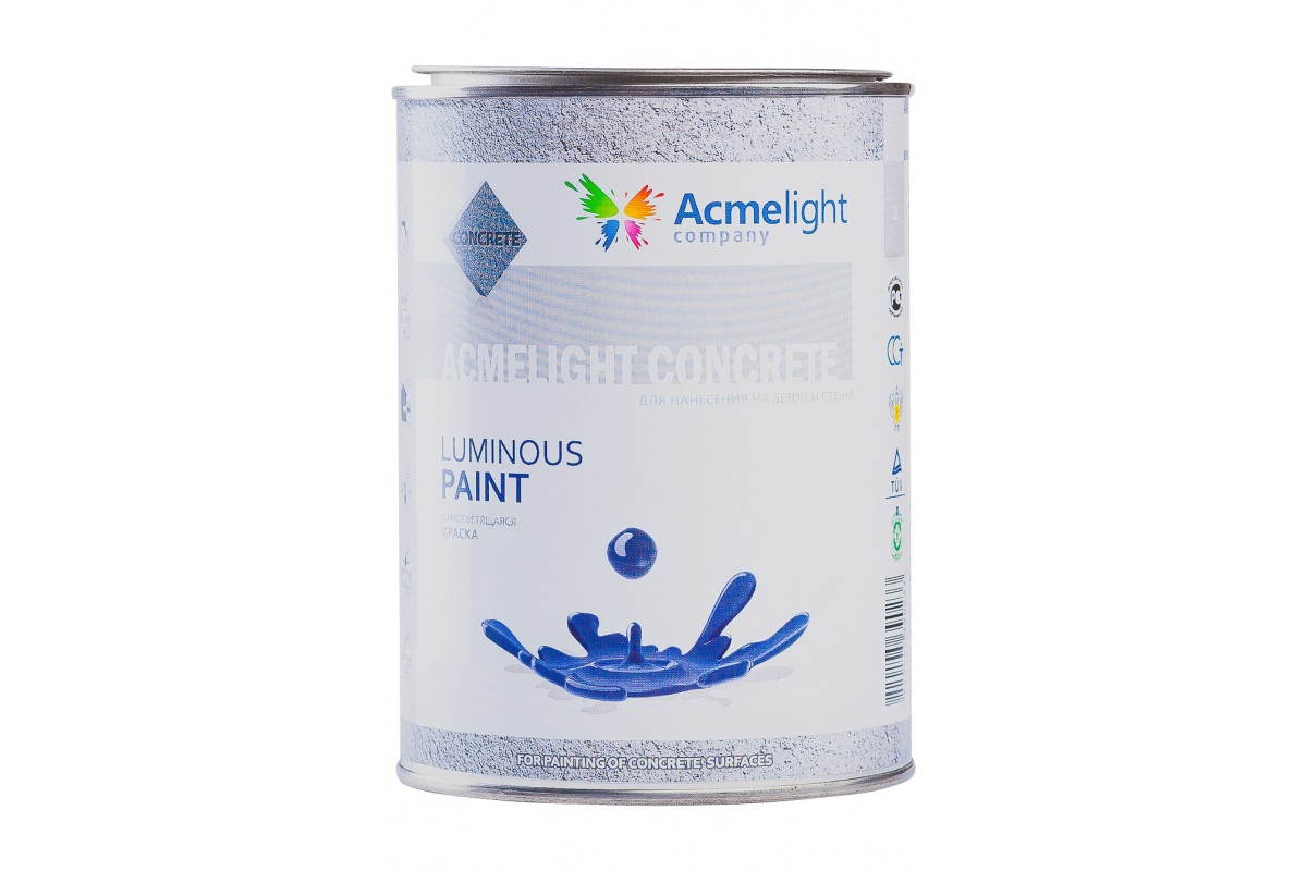 Краска светящаяся для бетонных поверхностей Acmelight Concrete белая с зеленым свечением 1 л
Краска светящаяся для бетонных поверхностей Acmelight Concrete белая с зеленым свечением 1 л