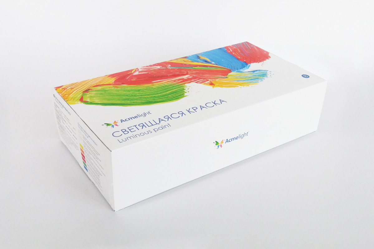 Краска светящаяся, для творчества AcmeLight Luminous Paint набор 8 цветов, коробка 8 баночек по 20 мл
Краска светящаяся, для творчества AcmeLight Luminous Paint набор 8 цветов, коробка 8 баночек по 20 мл
