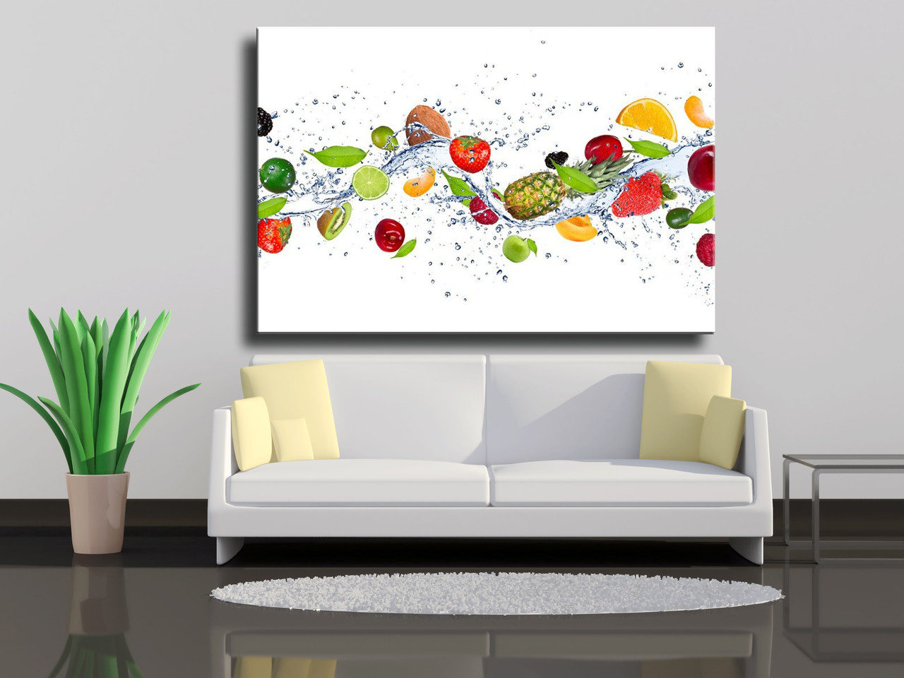 Картина на холсте Волна из свежих фруктов 90х60
Картина на холсте Волна из свежих фруктов 90х60