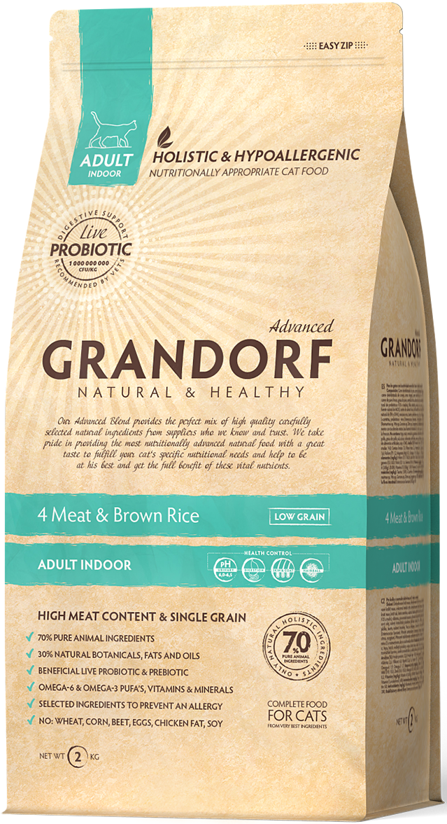 Сухой корм для котов Grandorf Living Probiotics 4 Meat & Brown Rice Indoor 2 кг (7002)
Сухой корм для котов Grandorf Living Probiotics 4 Meat & Brown Rice Indoor 2 кг (7002)