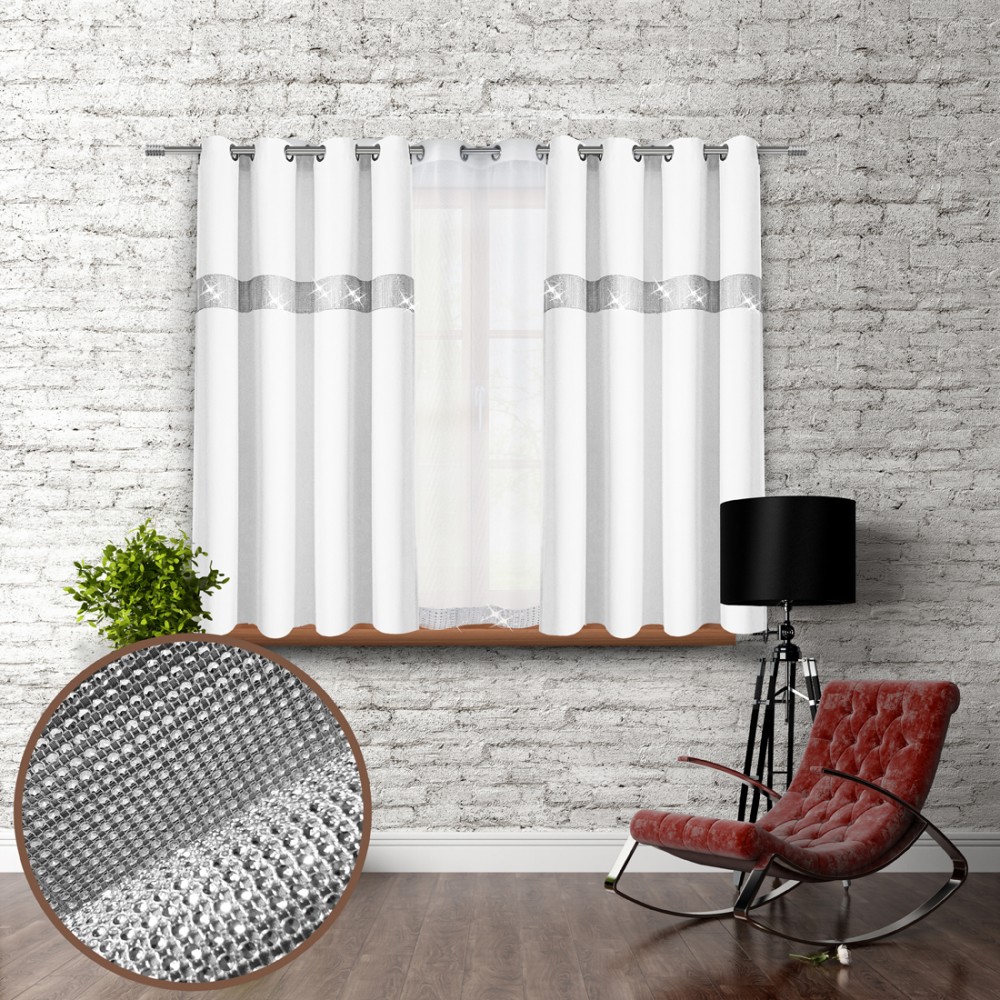 Штора Vipro Group GLAMOUR с цирконами 140 х 160 см на люверсах (404-01 T256130) белая
Штора Vipro Group GLAMOUR с цирконами 140 х 160 см на люверсах (404-01 T256130) белая