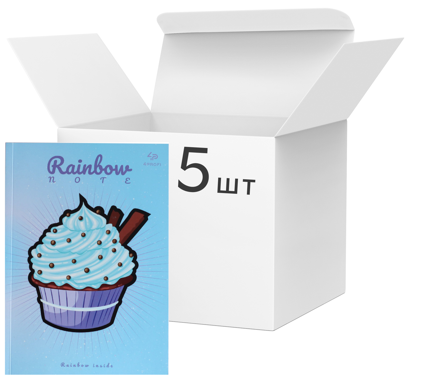 Упаковка блокнотов 4Profi Profiplan Artbook Rainbow Cake A5 без линовки 48 листов Blue 5 шт (901203)
Упаковка блокнотов 4Profi Profiplan Artbook Rainbow Cake A5 без линовки 48 листов Blue 5 шт (901203)