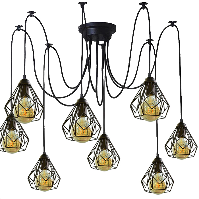 Светильник потолочный подвесной 100lamp Loft Е-27, планка, металл, черный, 6 плафонов (NL 538/6 spider)
Светильник потолочный подвесной 100lamp Loft Е-27, планка, металл, черный, 6 плафонов (NL 538/6 spider)
