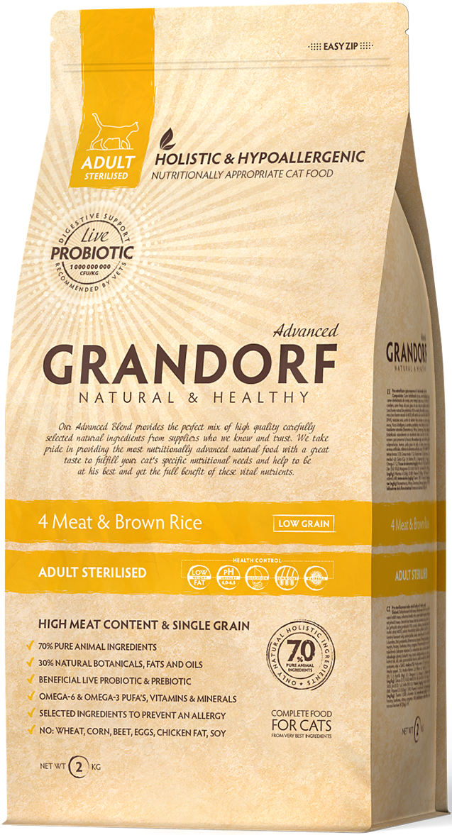 Сухой корм для котов Grandorf Living Probiotics 4 Meat & Brown Rice Sterilized 400 г (7004)
Сухой корм для котов Grandorf Living Probiotics 4 Meat & Brown Rice Sterilized 400 г (7004)