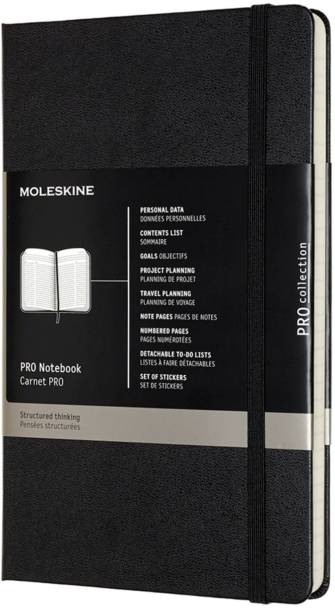 Записная книга Недатированная Moleskine PRO 13 х 21 см 240 страниц Чёрная (8058647620756)
Записная книга Недатированная Moleskine PRO 13 х 21 см 240 страниц Чёрная (8058647620756)