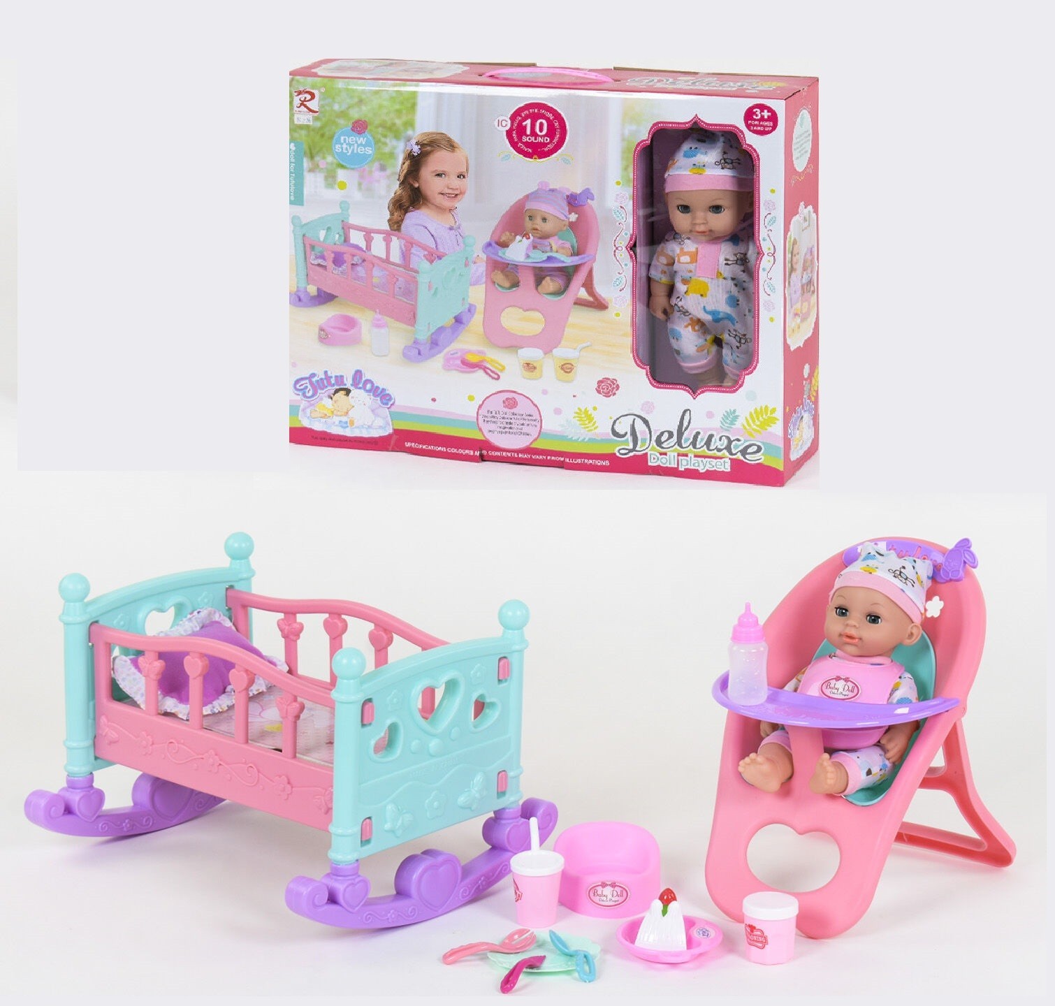 Пупс с мебелью 8285 / 8286, 6 функций, аксессуары, пахнет, музыкальный Tutu love
Пупс с мебелью 8285 / 8286, 6 функций, аксессуары, пахнет, музыкальный Tutu love