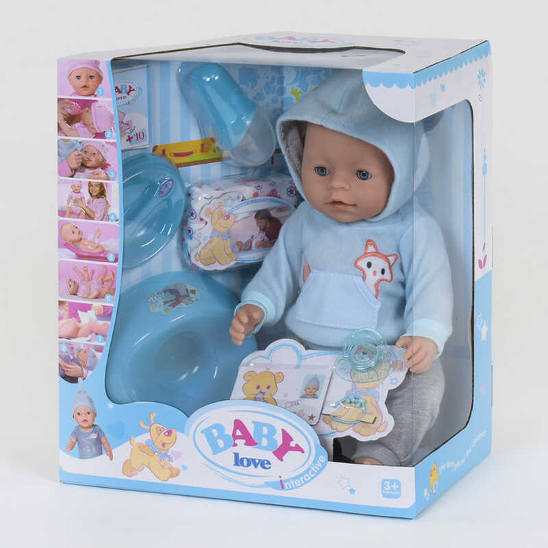Пупс функциональный BL 030 M 8 функций, с аксессуарами Baby love 
Пупс функциональный BL 030 M 8 функций, с аксессуарами Baby love