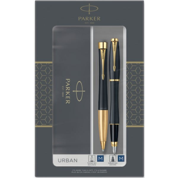 Набор ручек Parker URBAN Muted Black GT FP+BP в Подарочной упаковке DUOSETS (20 292Чb19)
Набор ручек Parker URBAN Muted Black GT FP+BP в Подарочной упаковке DUOSETS (20 292Чb19)