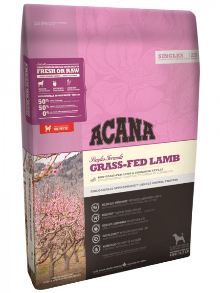 Сухой корм ACANA Grass-Fed Lamb для собак с чувствительным пищеварением с ягненком, 11,4 кг
Сухой корм ACANA Grass-Fed Lamb для собак с чувствительным пищеварением с ягненком, 11,4 кг