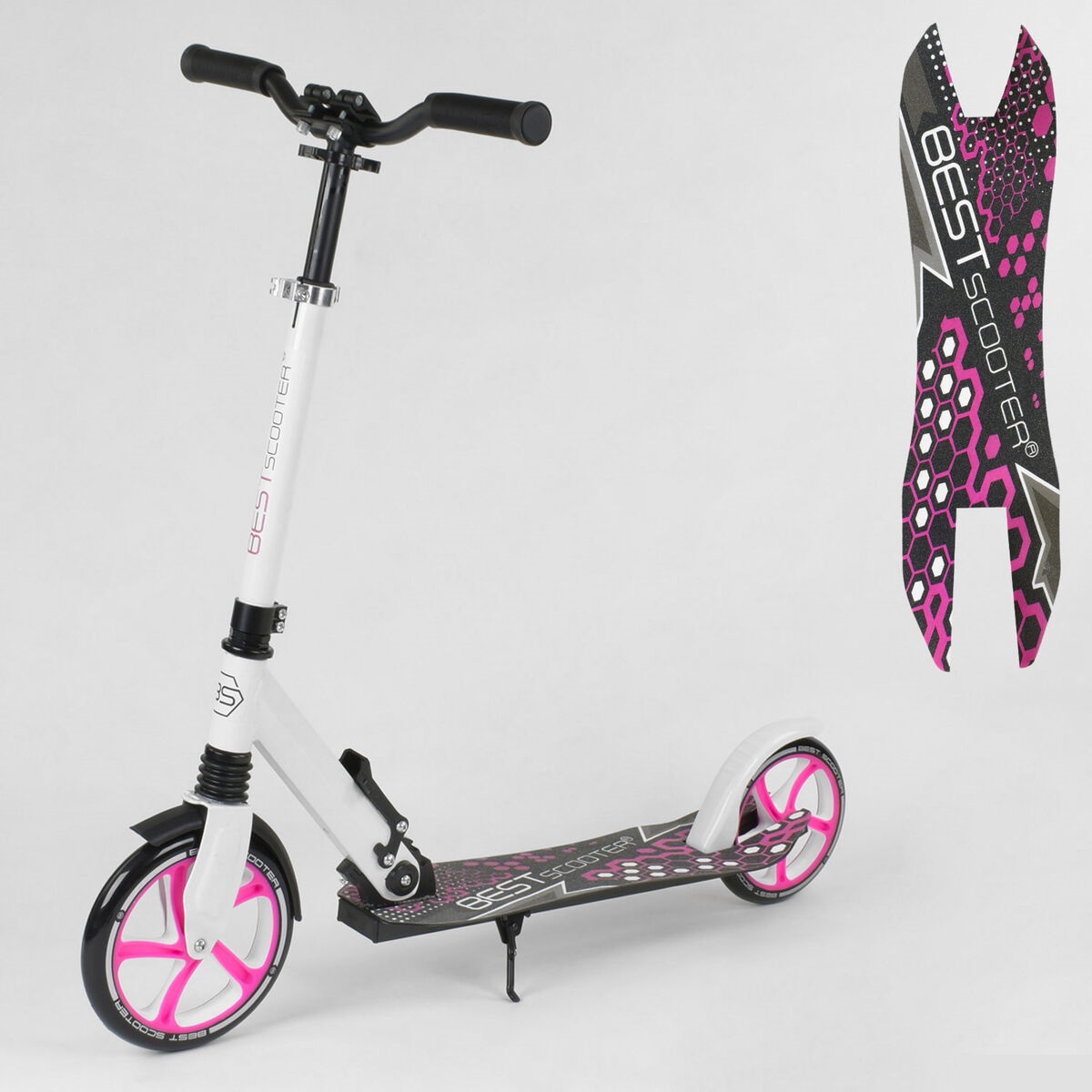 Двухколесный самокат Best Scooter 70518 складной с амортизатором Новая конструкция Белый с розовым
Двухколесный самокат Best Scooter 70518 складной с амортизатором Новая конструкция Белый с розовым