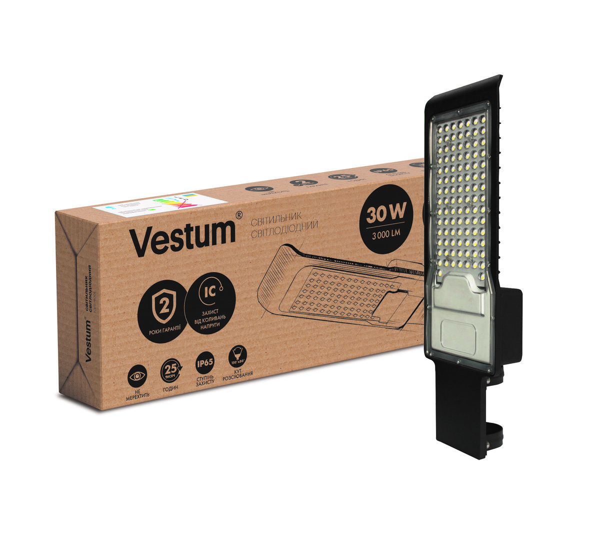 Светодиодный консольный светильник Vestum 30W 3000Лм 6500K 85-265V IP65 1-VS-9001
Светодиодный консольный светильник Vestum 30W 3000Лм 6500K 85-265V IP65 1-VS-9001
