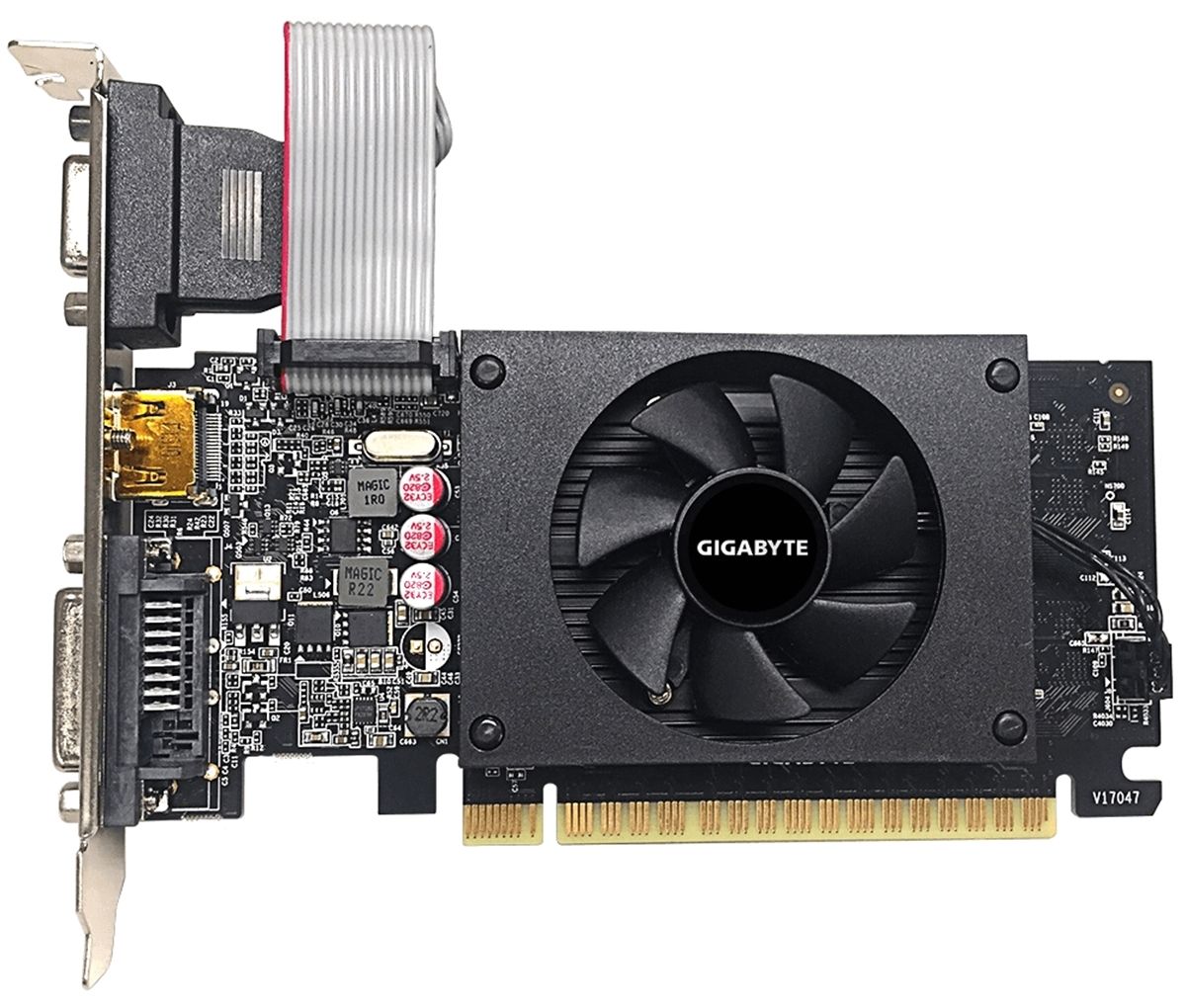 Gigabyte PCI-Ex GeForce GT 710 2048MB GDDR5 (64bit) (954/5010) (DVI, HDMI, VGA) (GV-N710D5-2GIL)
Gigabyte PCI-Ex GeForce GT 710 2048MB GDDR5 (64bit) (954/5010) (DVI, HDMI, VGA) (GV-N710D5-2GIL)