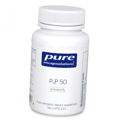 Витамин B6 (Пиридоксаль-5-Фосфат), P5P 50, Pure Encapsulations 180капс (36361022) 
Витамин B6 (Пиридоксаль-5-Фосфат), P5P 50, Pure Encapsulations 180капс (36361022)
