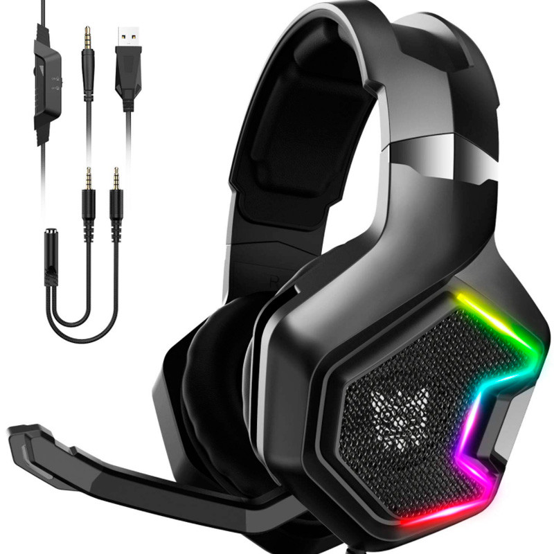 Игровые наушники Onikuma K10 PRO с микрофоном и LED RGB подсветкой проводные Black (K10P)
Игровые наушники Onikuma K10 PRO с микрофоном и LED RGB подсветкой проводные Black (K10P)