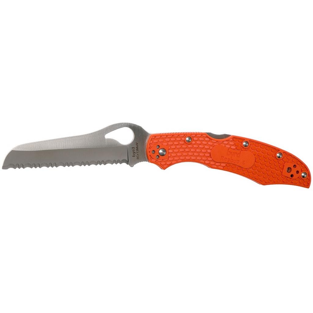 Нож Spyderco Byrd Large Rescue 2, серрейтор, orange (BY17SOR2) 
Нож Spyderco Byrd Large Rescue 2, серрейтор, orange (BY17SOR2)