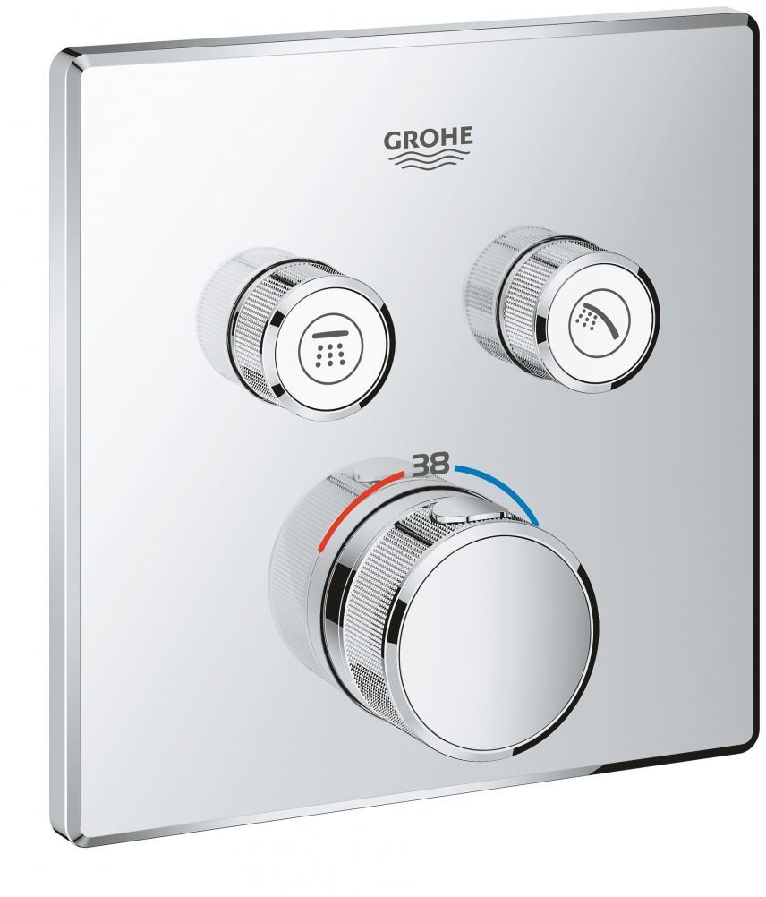 Смеситель Grohe Grohtherm SmartControl 29124000 термостат для скрытого монтажа на 2 выхода Хром
Смеситель Grohe Grohtherm SmartControl 29124000 термостат для скрытого монтажа на 2 выхода Хром