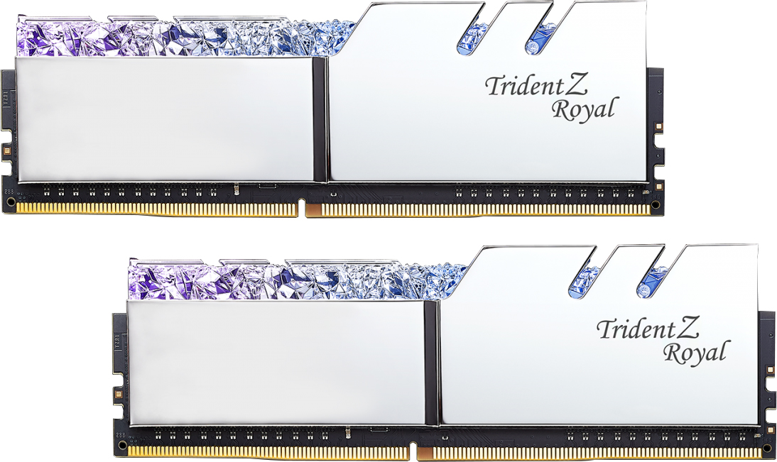 Оперативная память G.Skill DDR4-3000 16384MB PC4-24000 (Kit of 2x8192) Trident Z Royal Silver (F4-3000C16D-16GTRS)
Оперативная память G.Skill DDR4-3000 16384MB PC4-24000 (Kit of 2x8192) Trident Z Royal Silver (F4-3000C16D-16GTRS)