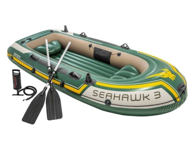 Лодка Intex 68380 Seahawk 3 Set надувная ПВХ, с веслами и насосом (295 х 137 х 43 см), трехместная
Лодка Intex 68380 Seahawk 3 Set надувная ПВХ, с веслами и насосом (295 х 137 х 43 см), трехместная